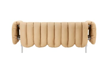 Puffy 2,5-istuttava sohva 205 cm - Sand leather-ruostumaton teräs - Hem