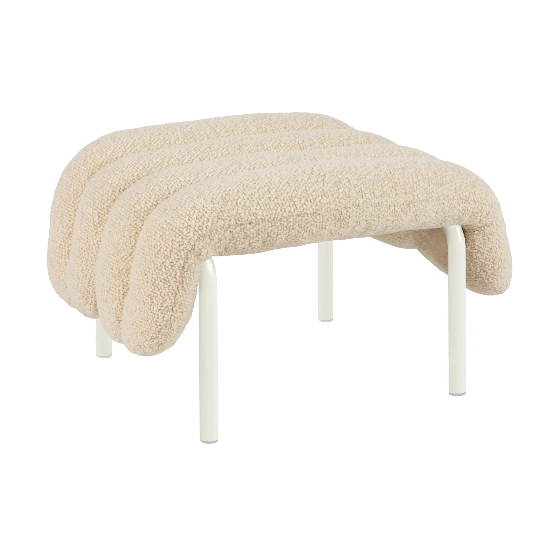 Puffy leposohva 58x67 cm, Eggshell-cream Hem