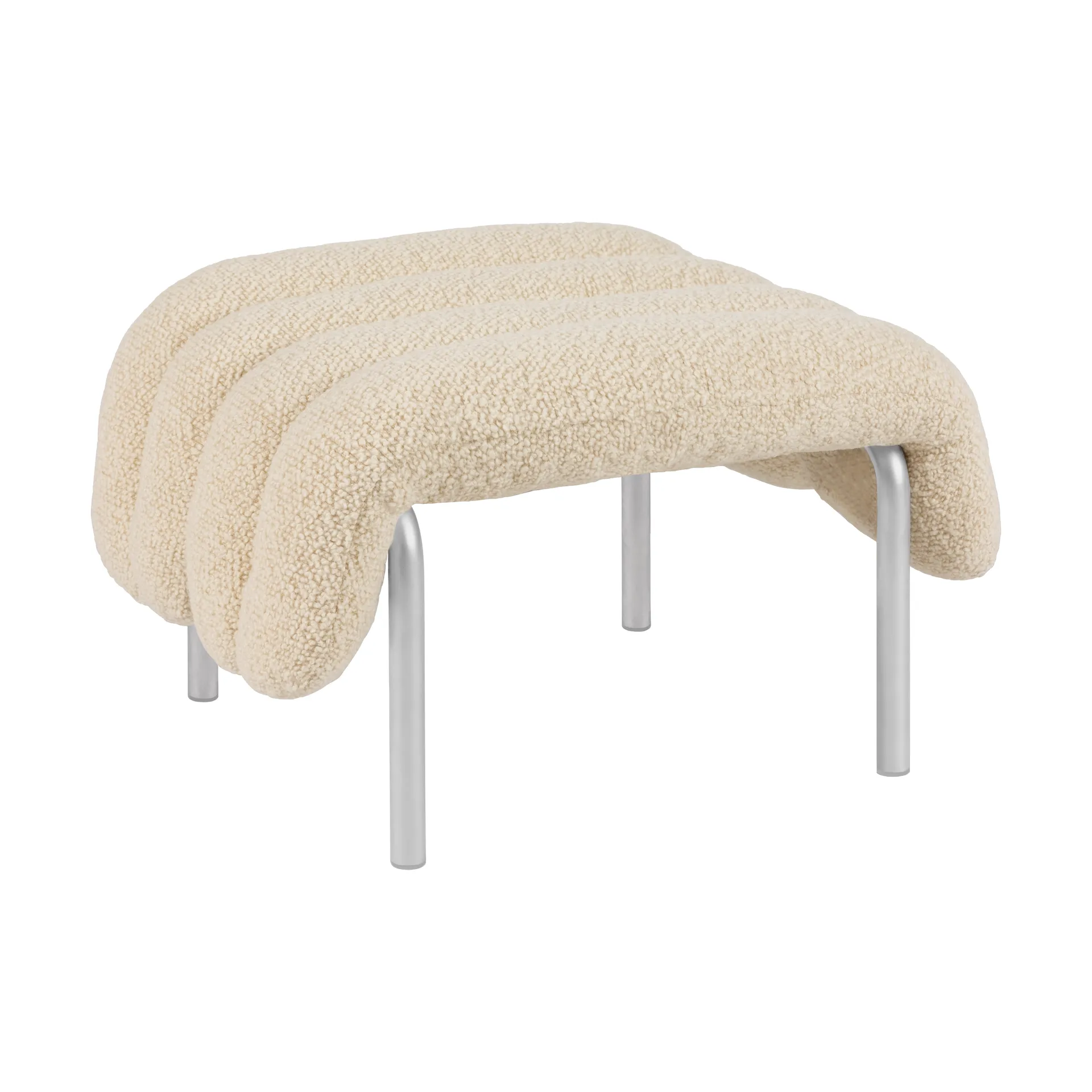 Puffy leposohva 58x67 cm, Eggshell-ruostumaton teräs Hem