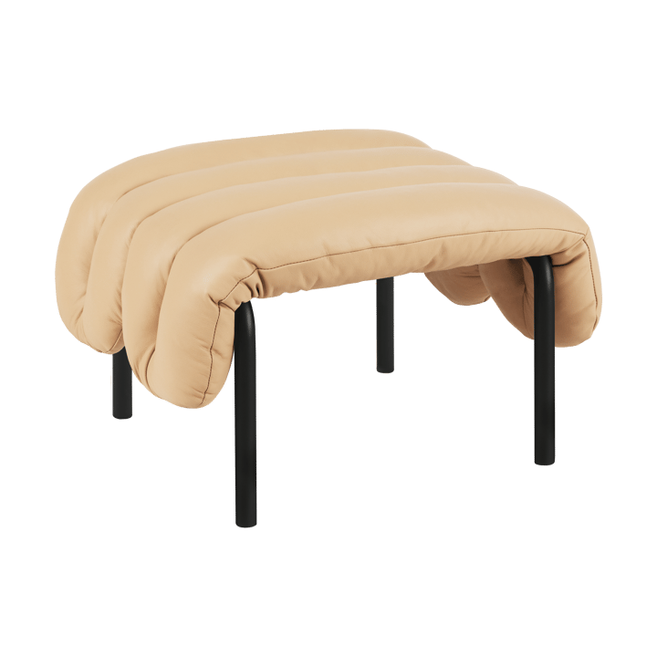 Puffy leposohva 58x67 cm - Sand leather-black grey - Hem