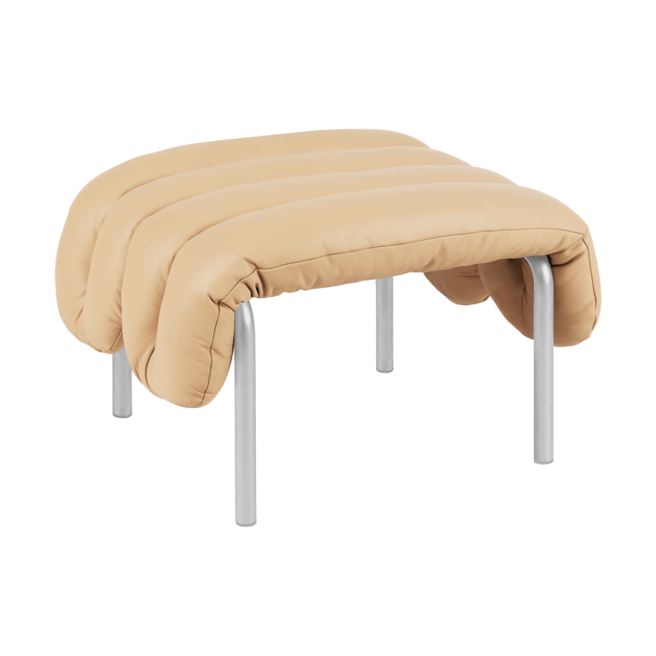 Puffy leposohva 58x67 cm - Sand leather-ruostumaton teräs - Hem