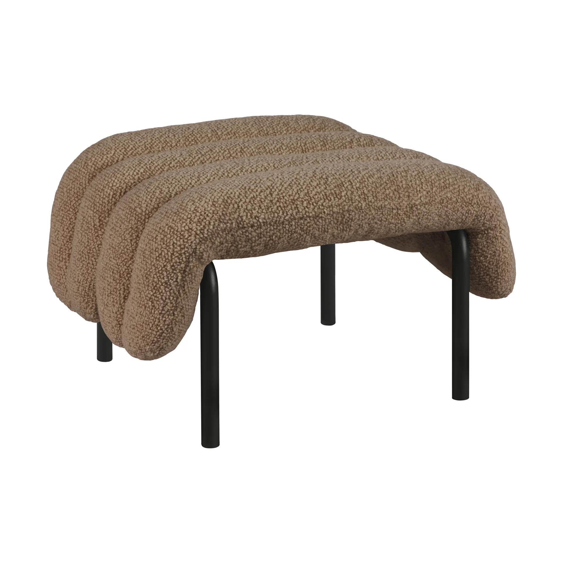 Puffy leposohva 58x67 cm, Sawdust-black grey Hem