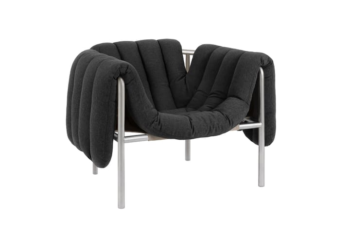 Puffy lounge-nojatuoli, Anthracite-ruostumaton teräs Hem