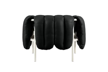 Puffy lounge-nojatuoli - Black leather-cream - Hem