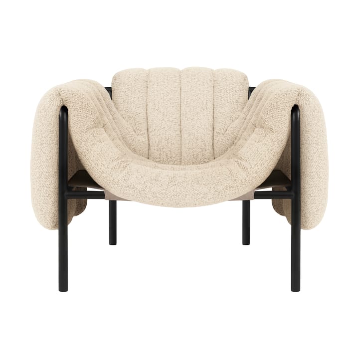 Puffy lounge-nojatuoli - Eggshell-black grey - Hem