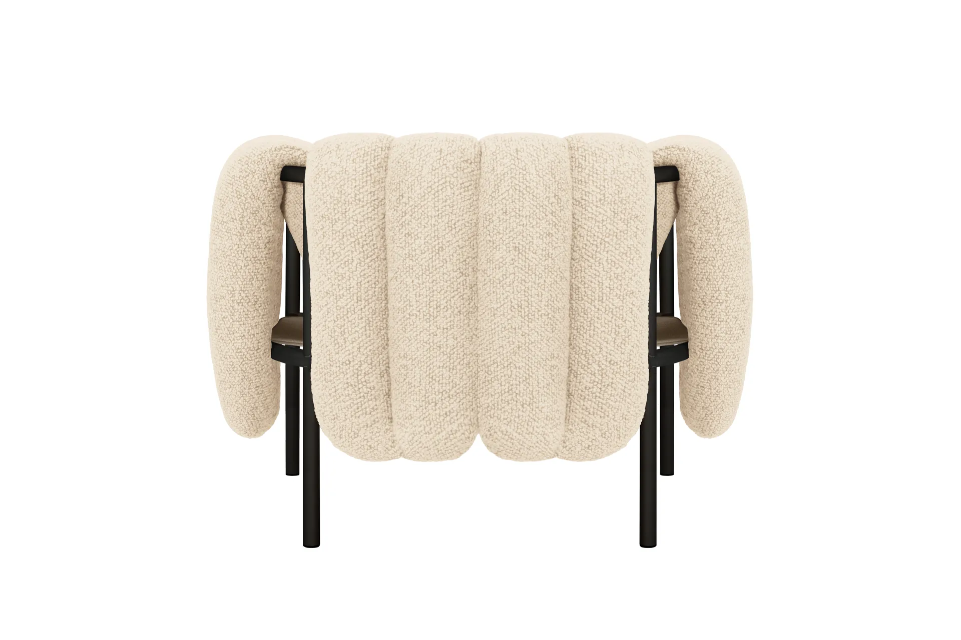 Puffy lounge-nojatuoli, Eggshell-black grey Hem