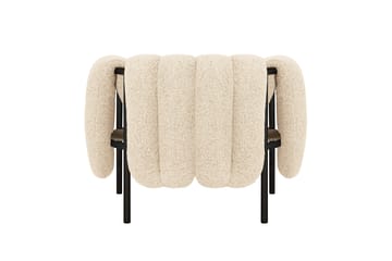 Puffy lounge-nojatuoli - Eggshell-black grey - Hem