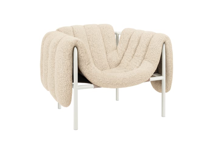 Puffy lounge-nojatuoli, Eggshell-cream Hem