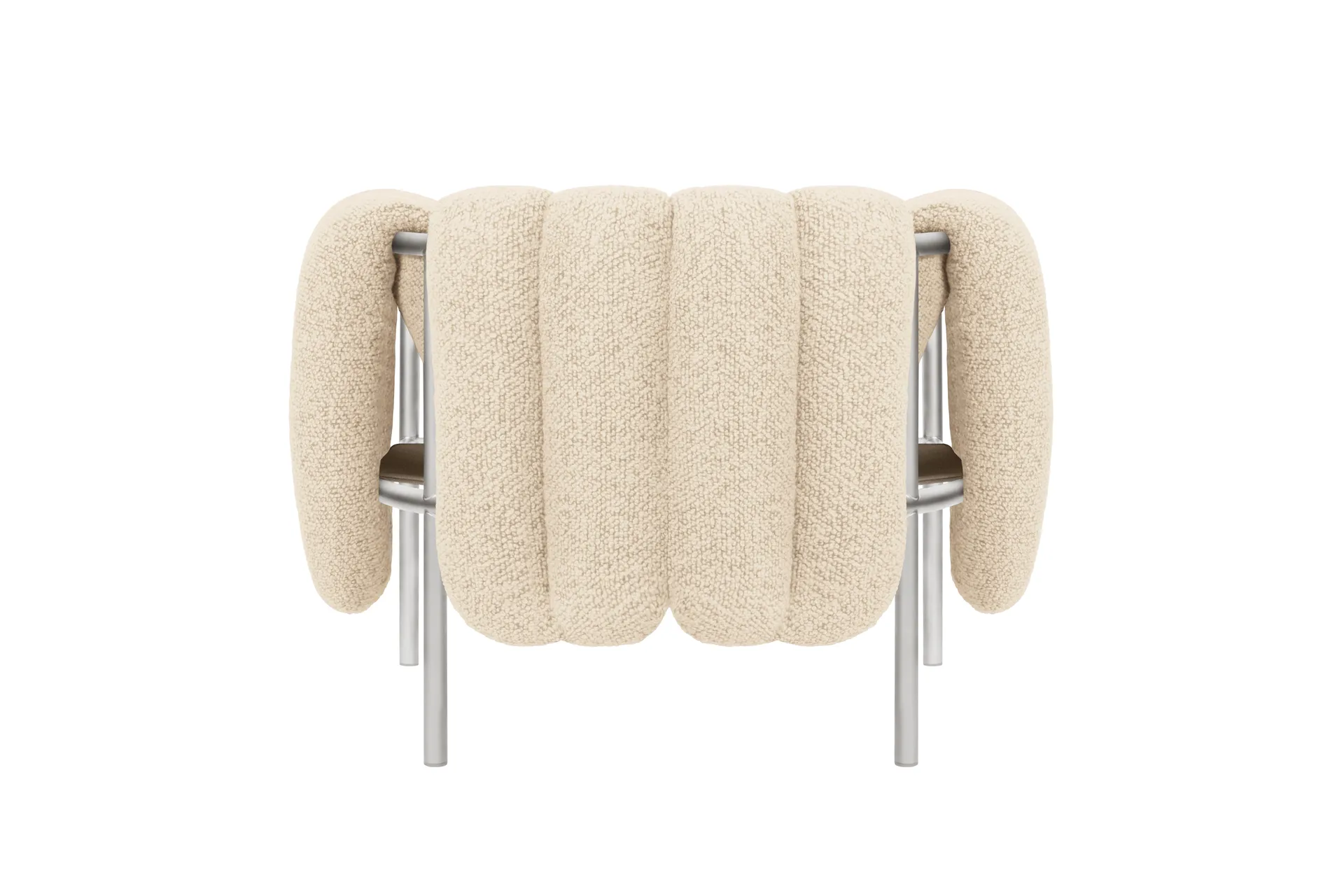 Puffy lounge-nojatuoli, Eggshell-ruostumaton teräs Hem