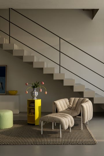 Puffy lounge-nojatuoli + leposohva - Sawdust-black grey - Hem