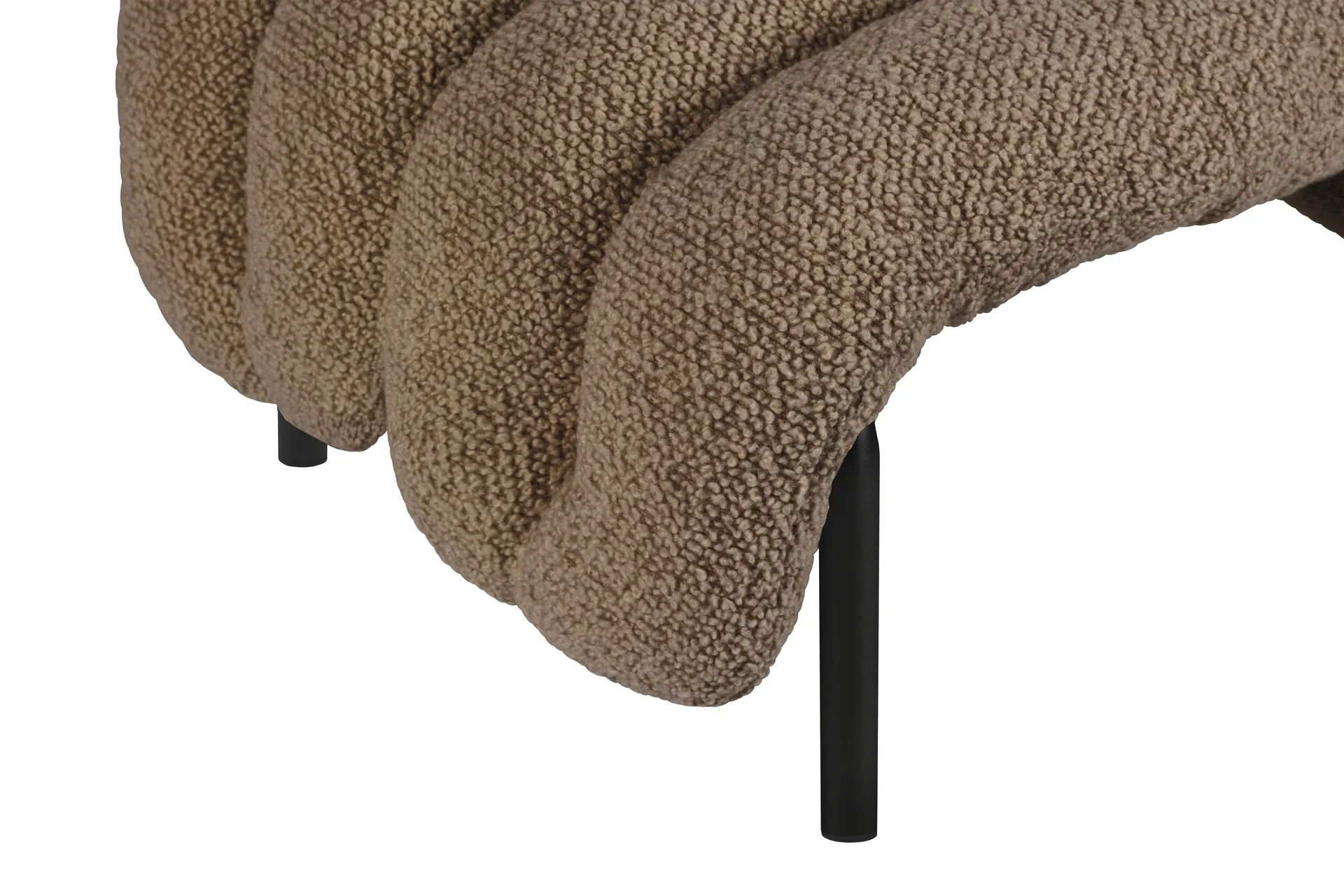 Puffy lounge-nojatuoli + leposohva, Sawdust-black grey Hem