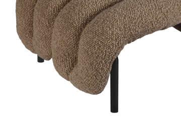 Puffy lounge-nojatuoli + leposohva - Sawdust-black grey - Hem