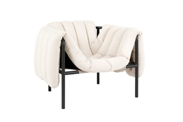 Puffy lounge-nojatuoli - Natural-black grey - Hem