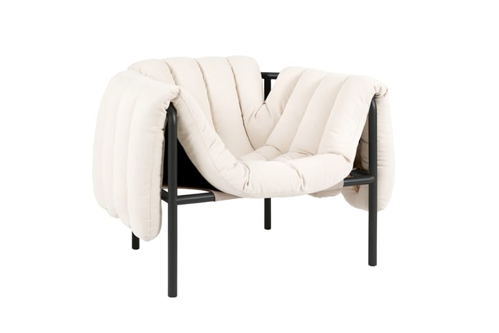 Puffy lounge-nojatuoli, Natural-black grey Hem