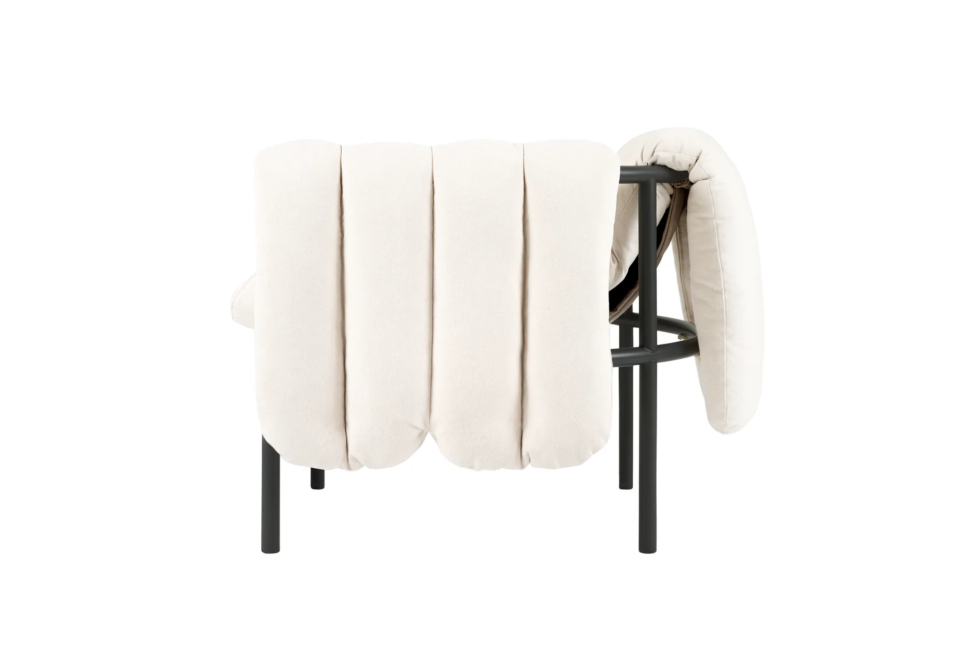 Puffy lounge-nojatuoli, Natural-black grey Hem