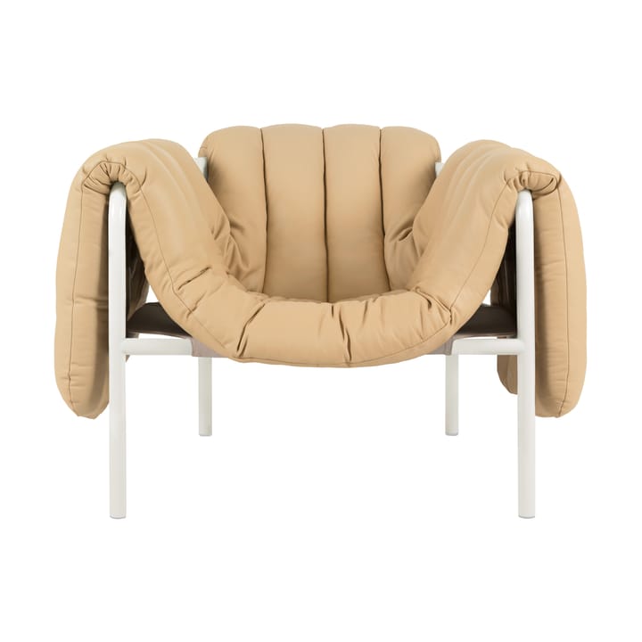 Puffy lounge-nojatuoli - Sand leather-cream - Hem