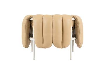 Puffy lounge-nojatuoli - Sand leather-cream - Hem