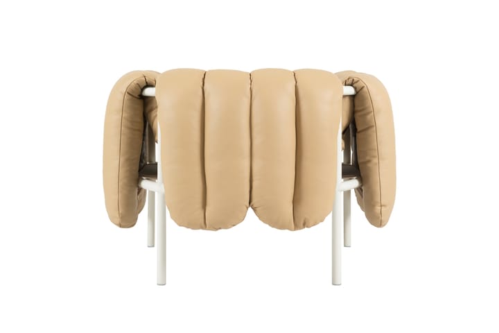 Puffy lounge-nojatuoli, Sand leather-cream Hem