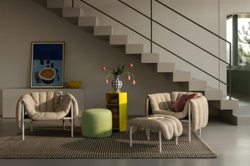 Puffy lounge-nojatuoli - Sawdust-black grey - Hem