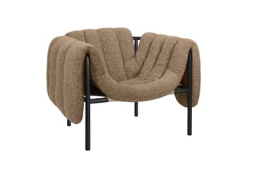 Puffy lounge-nojatuoli - Sawdust-black grey - Hem