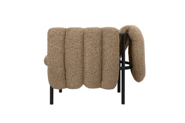 Puffy lounge-nojatuoli - Sawdust-black grey - Hem