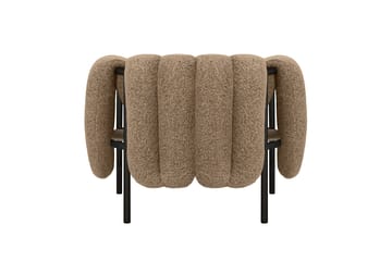Puffy lounge-nojatuoli - Sawdust-black grey - Hem