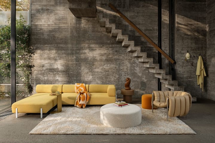 Puffy lounge-nojatuoli, Sawdust-chocolate brown Hem