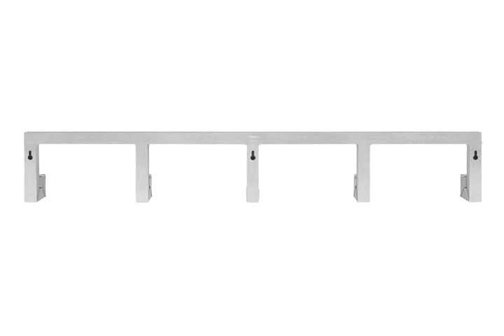 Tig Quintuple seinäkoukku 115 cm, Harjattu alumiini Hem