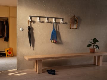 Tig Quintuple seinäkoukku 115 cm - Harjattu alumiini - Hem