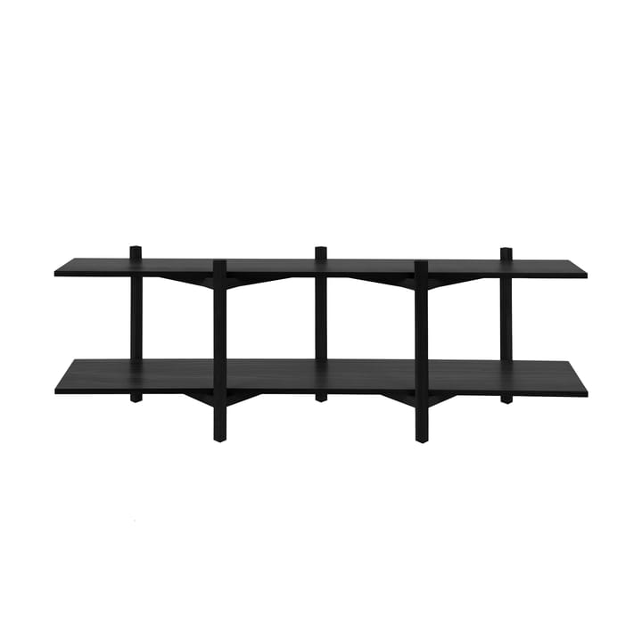 Zig Zag hylly Media 194x57 cm - Black - Hem