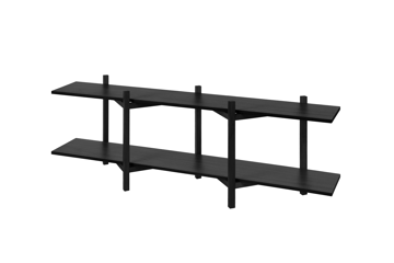 Zig Zag hylly Media 194x57 cm - Black - Hem