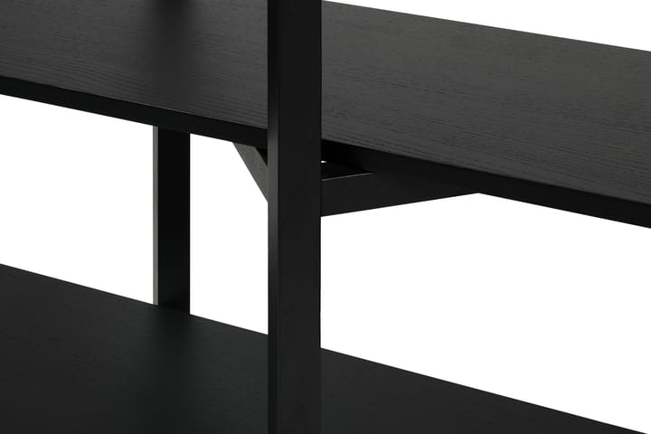 Zig Zag hylly Media 194x57 cm, Black Hem