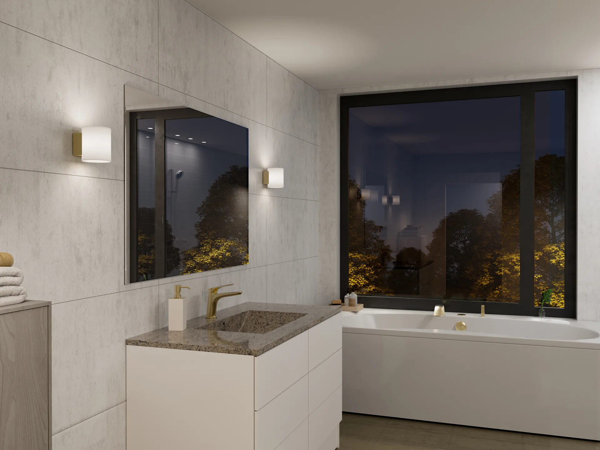 Evoke seinävalaisin small, Satiinimessinki-opaalilasi Herstal