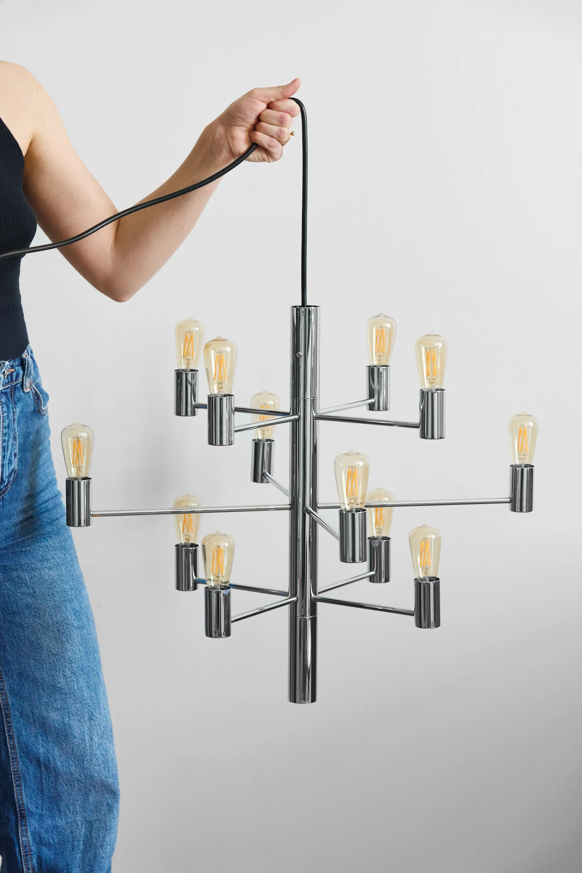 Manola 12 kattokruunu, kromi Herstal