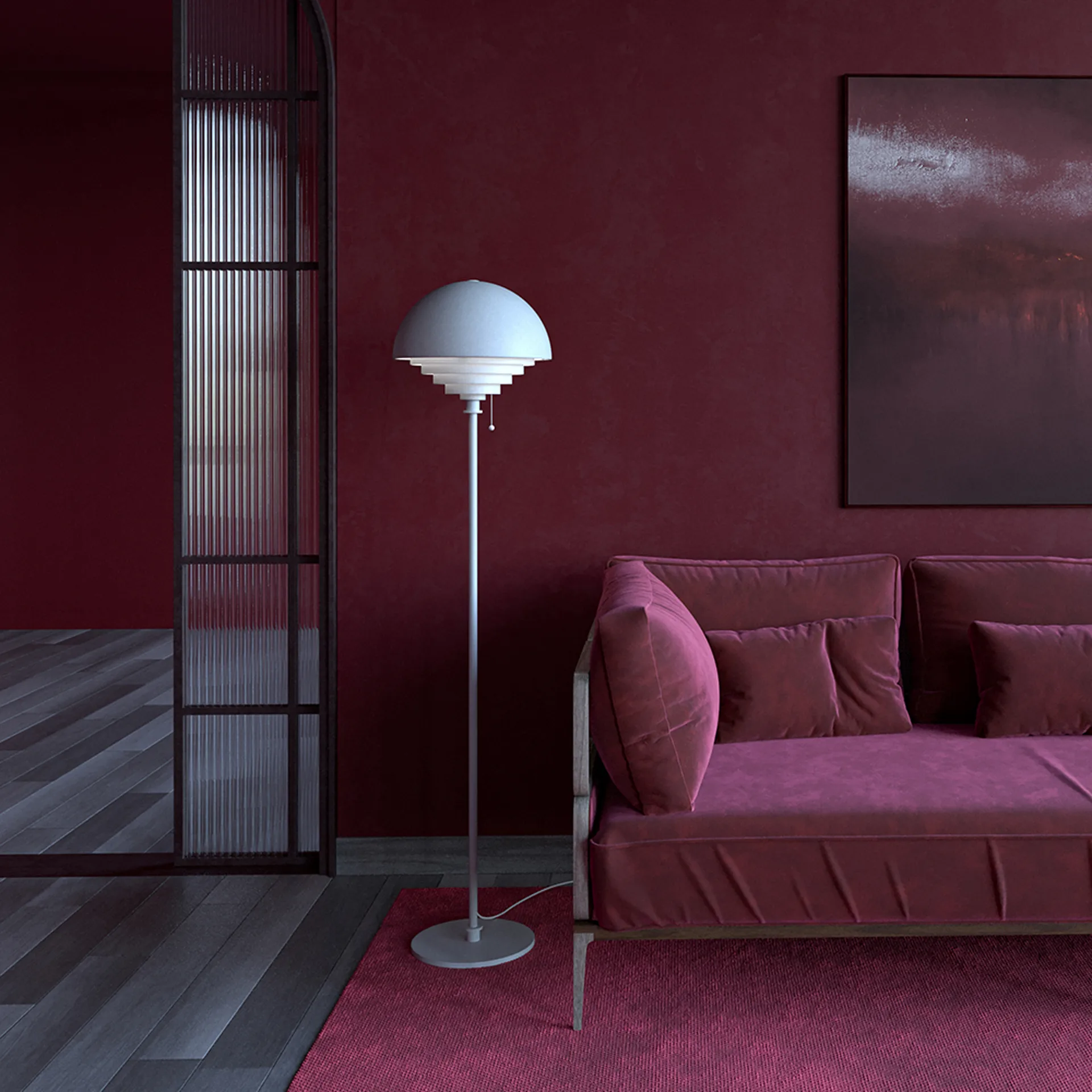 Motown lattiavalaisin 150 cm, Valkoinen Herstal