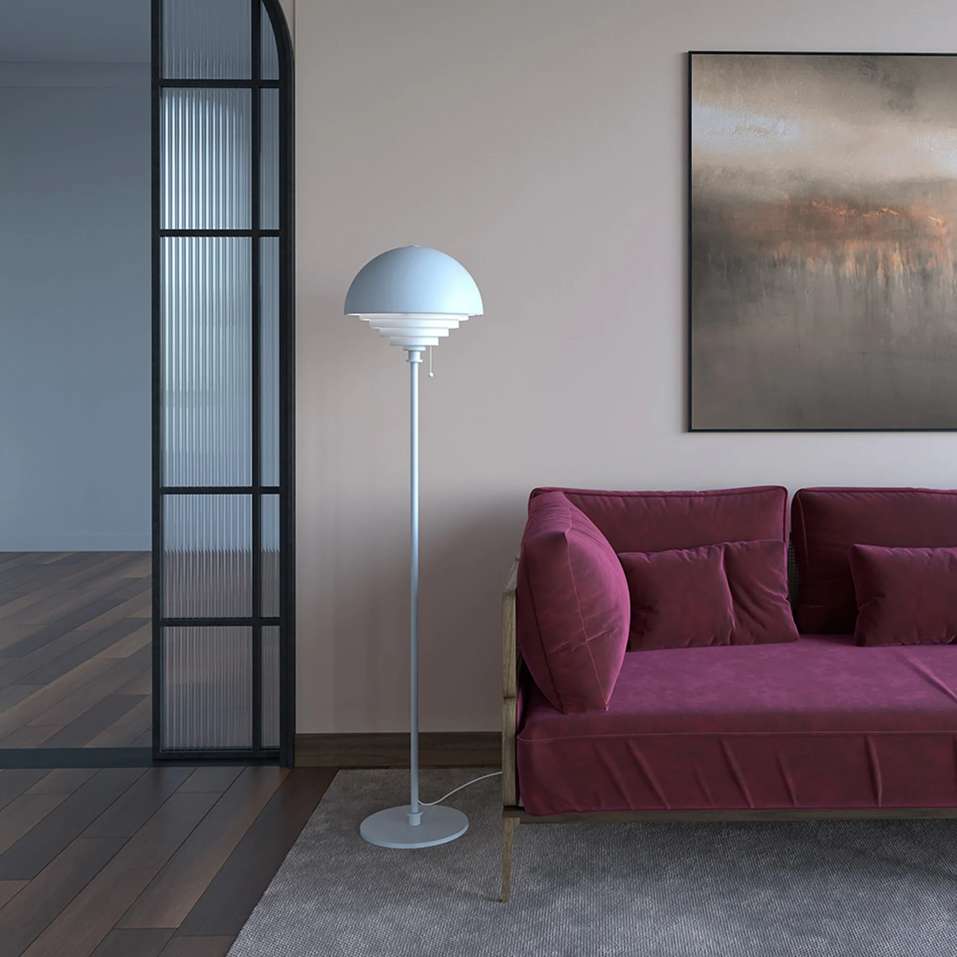 Motown lattiavalaisin 150 cm, Valkoinen Herstal