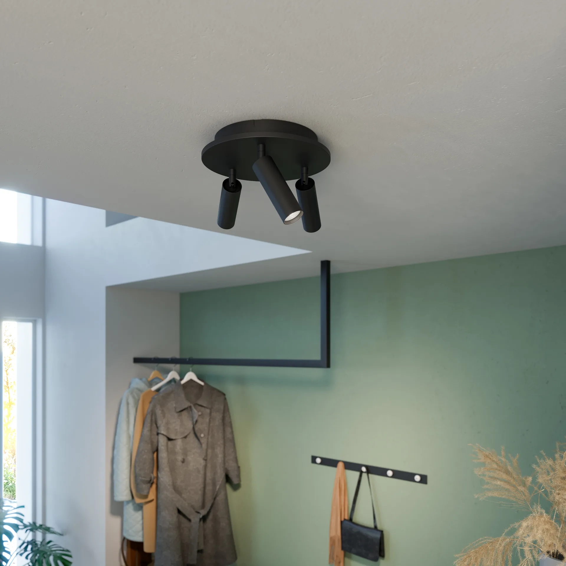 Pipeline spotlight pyöreä 3, Mattamusta Herstal