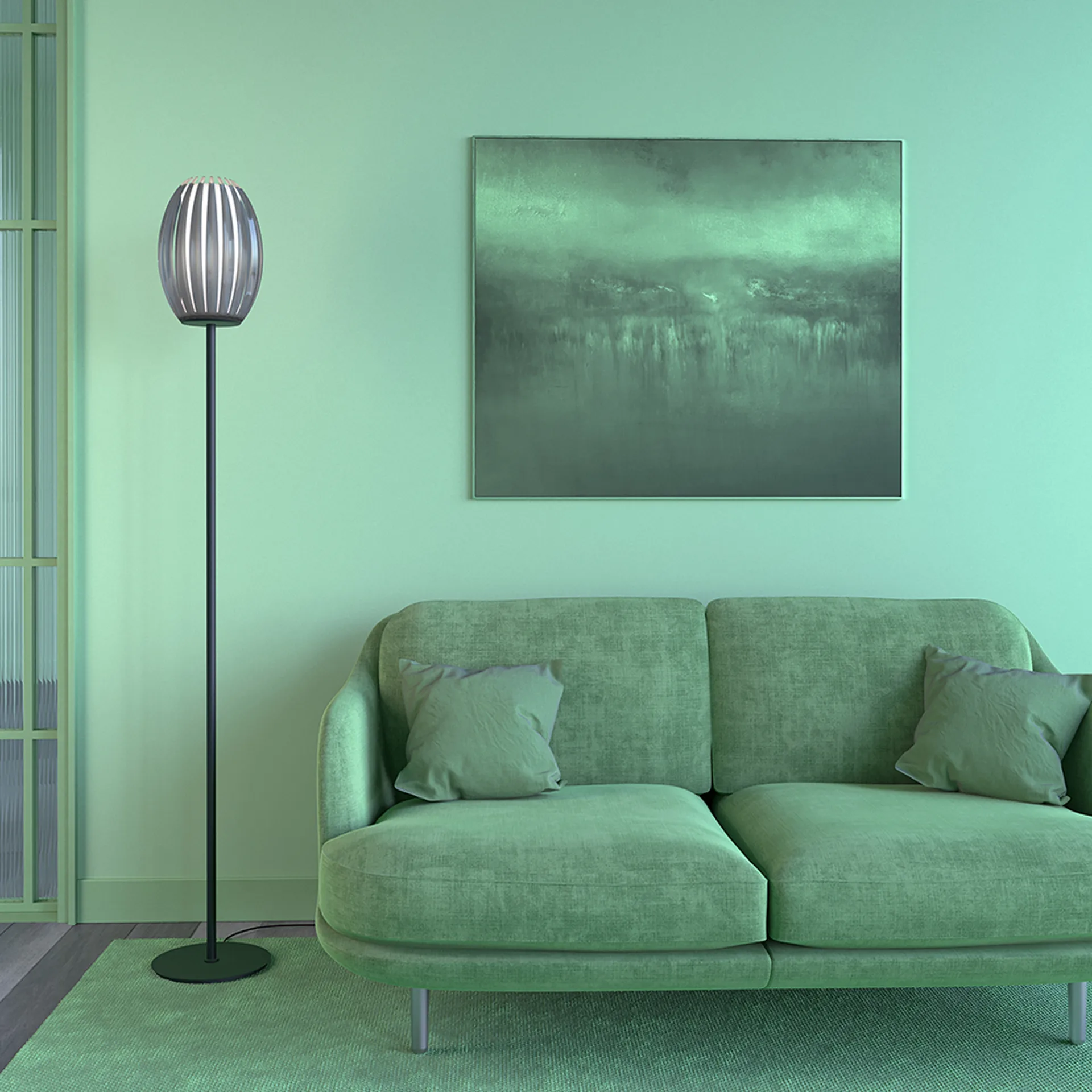 Tentacle lattiavalaisin 165 cm, Musta-savunvärinen Herstal