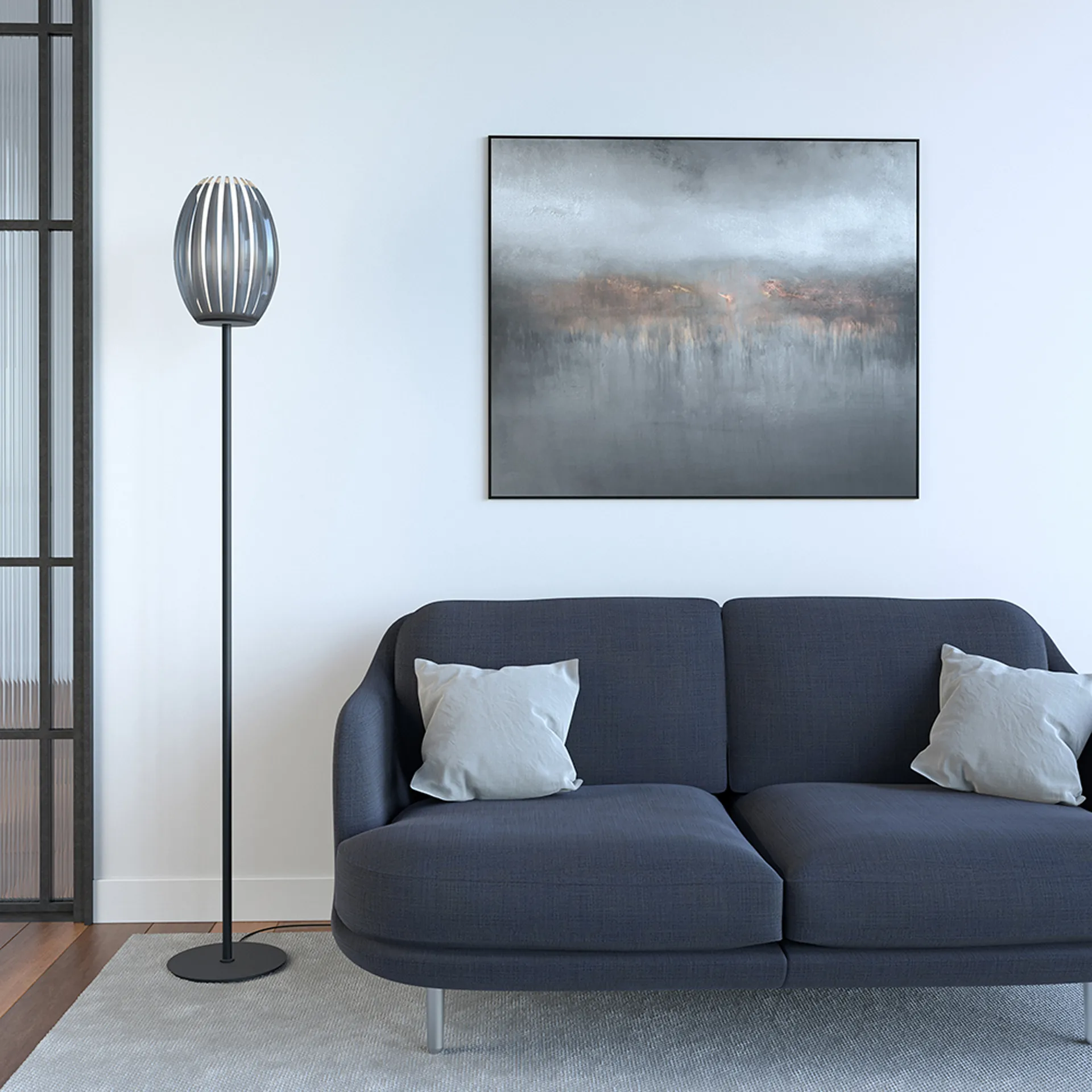 Tentacle lattiavalaisin 165 cm, Musta-savunvärinen Herstal