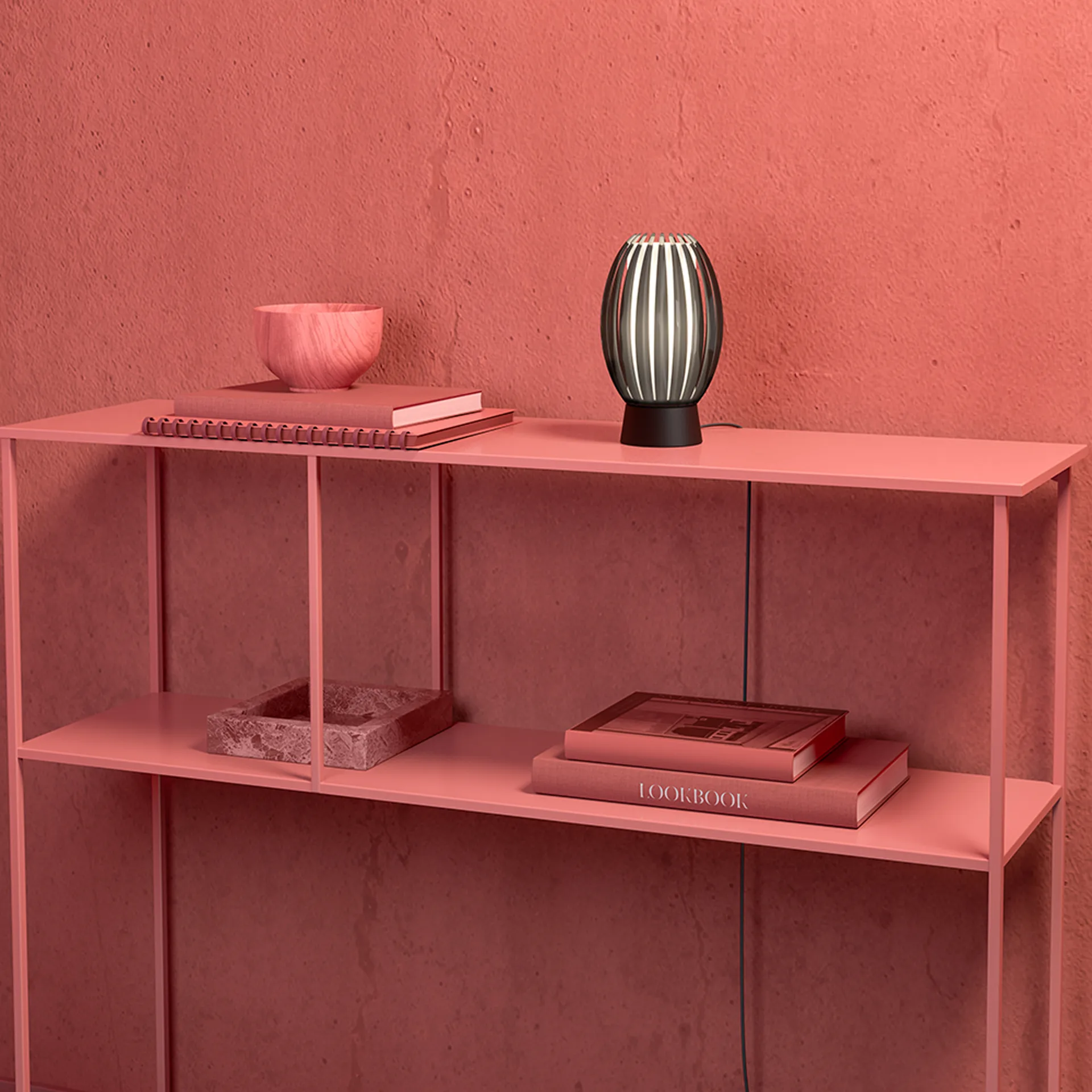 Tentacle pöytävalaisin S 18,5 cm, Musta-savunvärinen Herstal