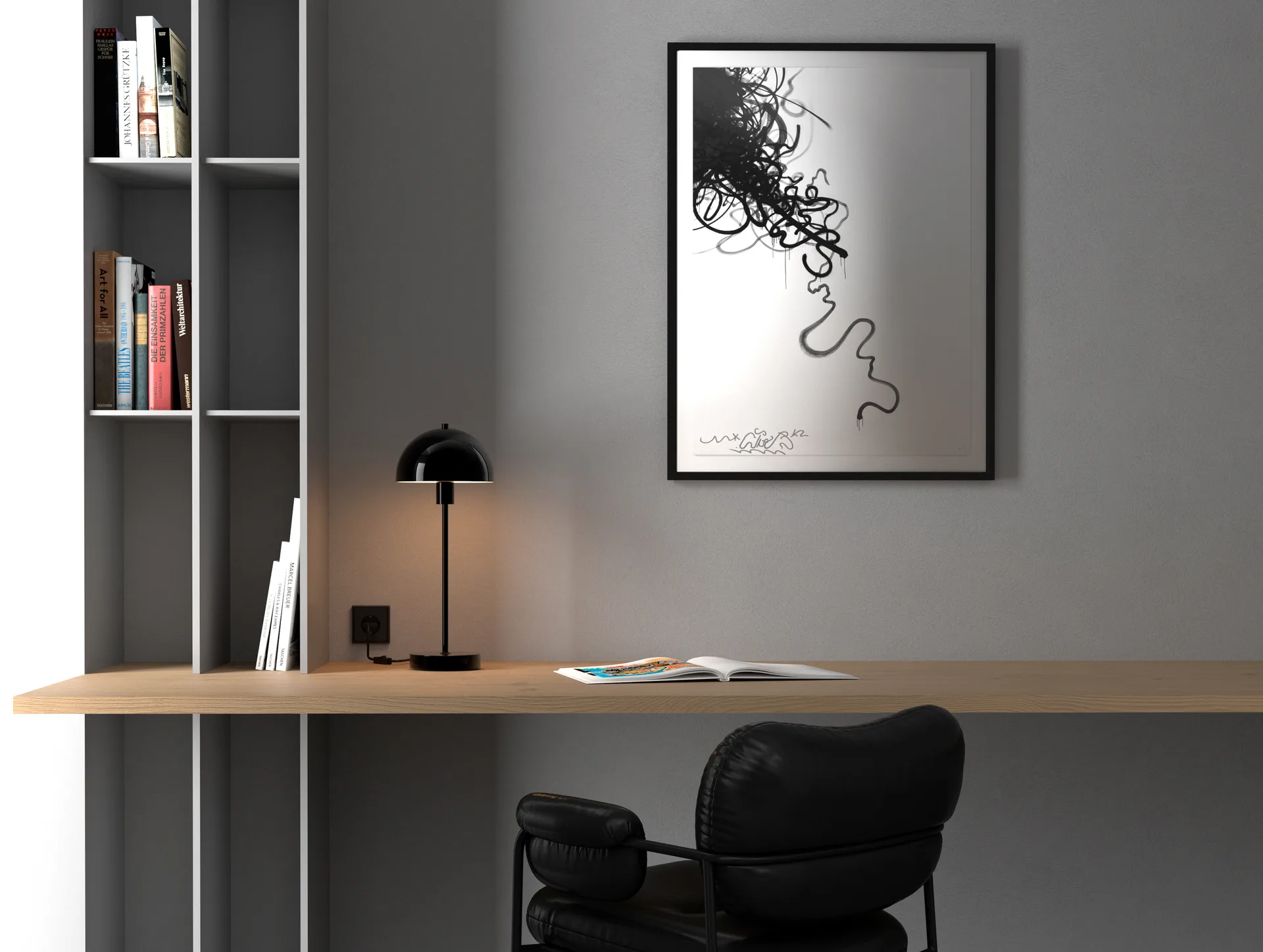 Vienda pöytävalaisin, Kiiltävä musta Herstal