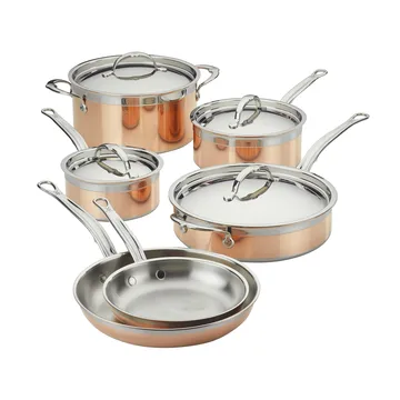Hestan Copperbond pata- ja paistinpannusetti - 10 osaa - Hestan