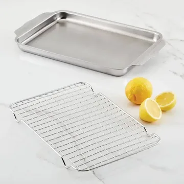 Hestan OvenBond paistokasari uuniritilällä - Ruostumaton teräs, 24x39 cm - Hestan