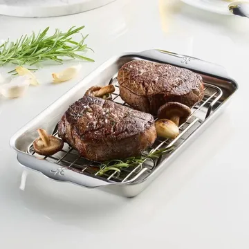 Hestan Ovenbond uunipelti jäähdytysritilällä - Ruostumatonta terästä, 16,8x28,8 cm - Hestan