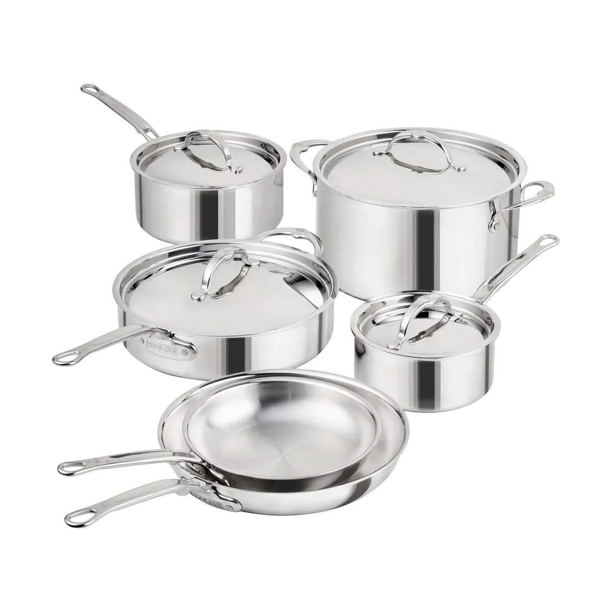 Hestan ProBond Luxe kattila- ja paistinpannusetti, Ruostumaton teräs, 10 osaa Hestan