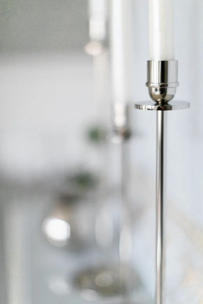 Chiaro Di Luna kynttilänjalka 30 cm, Nikkelöity messinki Hilke Collection