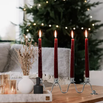 Lignano Sabbiadoro -adventtikynttelikkö - Nikkelöity messinki - Hilke Collection