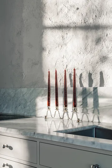 Lignano Sabbiadoro -adventtikynttelikkö - Nikkelöity messinki - Hilke Collection