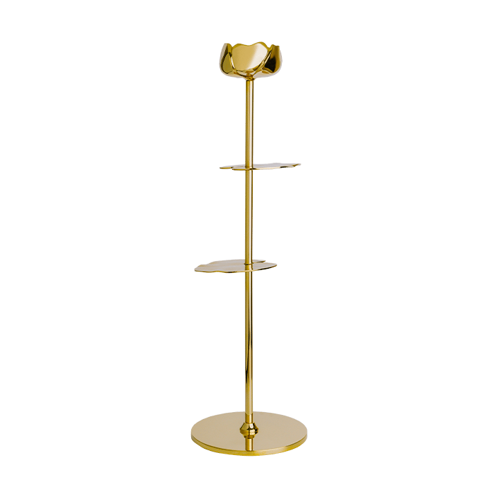 Ninfea Alta kynttilänjalka 30 cm - Messinki - Hilke Collection