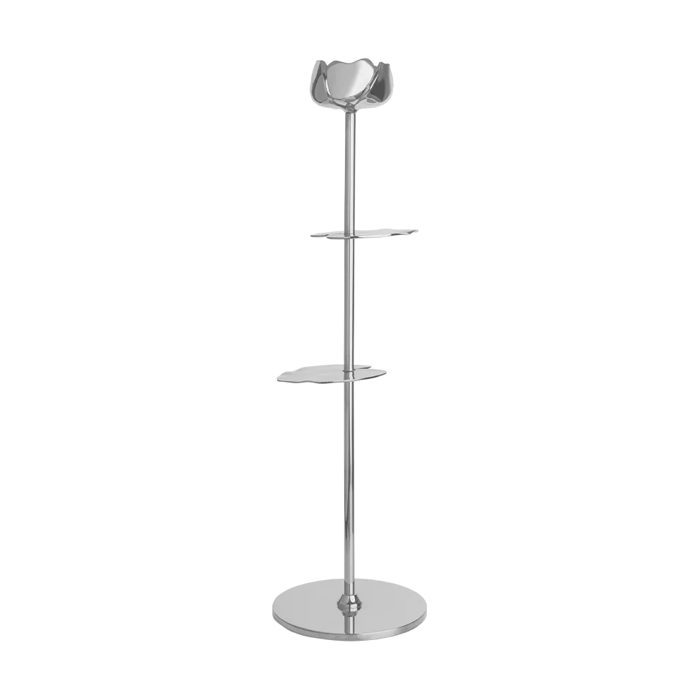 Ninfea Alta kynttilänjalka 40 cm, Nikkelöity messinki. Hilke Collection